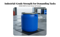 150L Uncovered Top Drum Sturdy-Duty Uncovered Top Plastic Barrel Iron Hoop Closure Barrel Long-Lasting Food Grade Storage