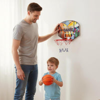 No-Drill Wall-Mounted Basketball Hoop Easy to Install Sports Toy Long-Lasting Materials for Children, Indoor