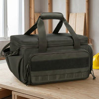 Tool Bag with Side Pockets Multiple Pockets Zippered Tool Bag for Technicians, Hobbyists, Work Site, Garage