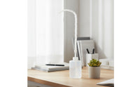 Narrow-Spout Press Watering Bottle with Bent Neck Translucent Press Bottle with Long Nozzle Visible Markings Sturdy for Tight Growing Areas
