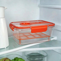 Produce Saver with Drain Tray Airtight Colander Bin with Insert Food Storage Container with Lid Dishwasher-Safe