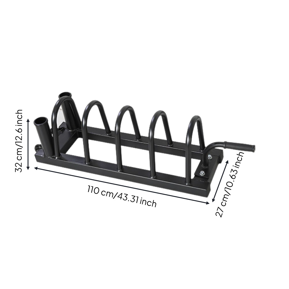 Fitness Disc Cart with Wheels Mobile Weight Rack Upright Gym Organizer for Weightlifters, Athletes