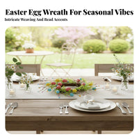 Easter Egg Candle Loop Colorful Eggs Easter Egg Candle Wreath Realistic Flowers Floral Napkin Loop for Party Planners, Wedding
