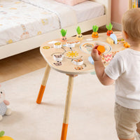 Wooden Activity Table Early Educational Young Child Busy Table Develops Fine Motor Skills Young Child Activity Center for Infants