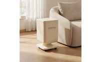 Wheeled Trash Can with Lid Modern Trash Can with Wheels Large Garbage Bin with Wheels Glossy for Bedroom