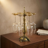 Stemware Rack Antique Style Grape Glass Rack Weighted Base Household Storage for Home Bar