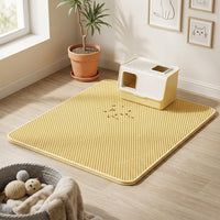 Cat Litter Mat and Toilet Mat, Double Layer EVA Material Litter Trapper for Box Mat, Two Color Options for Litter Control Indoor Cat Accessories