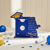 Graduation Photo Frame Freestanding Design Wooden Graduation Cap Frame
