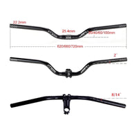 Lightweight Mountain Bike Riser Bar High Strength Mountain Bike Riser Handlebar Long-Lasting for Trail Riding