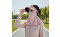Protection Facekini Breathable Face Cover Breathing Vent Sun Visor with Neck Cover for Outdoor Activities