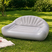 Inflatable Sofa with Backrest Foldable Inflatable Sofa Comfortable Lounge Seat for Campers, Camping, Living Room