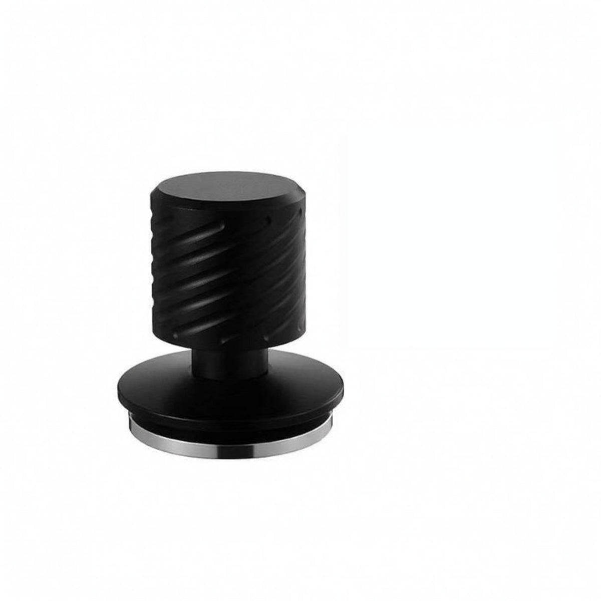 Textured Grip Spring-Loaded Coffee Tamper Flat Circular Base Handheld Coffee Tamper Threaded Bottom Kitchen Tool Compact