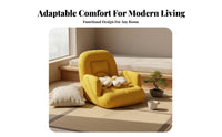 Multi-Position Adjustable Backrest Lounger Space-Saving Lazy Sofa Foldable Floor Chair Thickly Padded for Students, Teenagers, Bay alcove, Bedroom, Dorm Room, Home out ofice