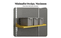 Heavy Duty Tool Shelf High Load Capacity Metal Pegboard Shelf Cold-Rolled Steel Heavy Duty Pegboard Accessory for DIY Enthusiasts, Workshop, Warehouse