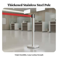 Retractable Belt Stanchion Heavy-Duty Base Crowd Control Stanchion Rustproof Retractable Belt Barrier for Venue Managers, Airports, Banks, Exhibitions