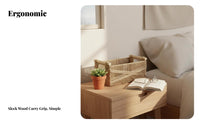 Imitation Rattan container with Handles adaptable Woven Basket with Handles