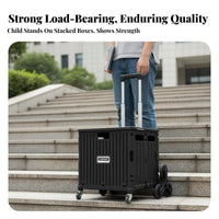 65 L Collapsible Rolling Crate Space-Saving Mobile Storage Multi-Purpose