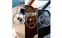 Stainless Steel Boat Steering Wheel Corrosion-Resistant Marine Steering Wheel Rustproof Universal for Boats