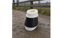 Shock-Absorbing Horse Leg Boots Wear-Resistant Horse Protection Boots PU Leather Equine Leg Wraps Faux Sheepskin Horse Athletic Gear