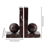 Marble Bookends Stylish Sphere Bookends Minimalist Book Stopper for Desk