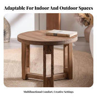 Waterproof Round Pedestal Table Modern Design Round Tripod Table Sturdy Construction outsidedoor Furniture adaptable Use for Hospitality Business Owners, Homeowners, Garden, Balcony, waterside, Living Room