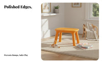 Rounded Corners Molded Plastic Play Table and Chairs Easy to Clean Minimalist Plastic Furniture Set Stable Design kids' Furnishings Multifunctional for Toddlers, Preschoolers, Reading Corner, Kindergarten, Preschool, Daycare