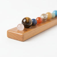 Solar System Display Astronomy-Themed Celestial Body Stones Gemstone Set Gemstone Solar System for Space Lovers, Crystal Collectors, Study Table