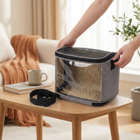 Portable Pet Carrier with Transparent Window and Textile Guinea Pig Carrier, Outdoor Pet Carrier and Hamster Carrier for Travel Use