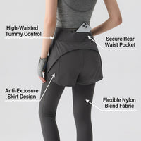 Running Shorts for Women with High Waist Control and Back Pocket, Gym with Inner Layer for Workout, Athletic UK