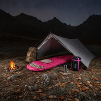 Hooded Sleeping Bag Water-Repellent Sleeping Bag with Pillow Flannel-Lined Bedding for Campers, Hikers, Camping, Outdoor Rest, Backpacking