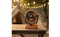 Rugged Camping Fan with Power Bank Rechargeable Portable Fan with Light Compact Battery Operated for Tents