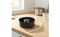 Black Steaming Attachment Plastic Steam Basket Round Vegetable Steamer Basket Easy to Clean