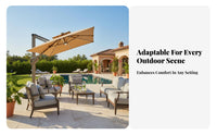 Offset Cantilever Umbrella Sun Protection Cantilever Patio Cover Large Coverage for Cafe Owners, Garden Lovers, Patio, Backyard, Waterside