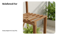 Mobile with casters 3-Tier Corner Plant Stand Space-Saving 3-Tier Corner Plant cart Large Capacity Flower Rack Sturdy Construction for Home Decorators, Apartment Dwellers, Homeowners, Balcony, Indoor, Living Room, Office