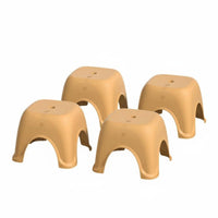 Non-Slip Feet Stackable Arched-Leg Stool Easy to Clean Household Furniture Space-Saving Footstool Strong Load-Bearing for Children, Homeowners, Bathroom, Living Room, Kitchen, Entryway