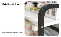 Desktop Bookshelf Space Saving Multi-Layer Desk Rack Sturdy Steel Frame
