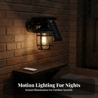 Remote Control Solar Sconce Weatherproof Solar Motion Wall Light Energy Saving Motion Sconce for Garden, Patio, Front Door