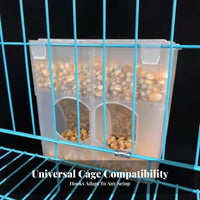 Pigeon Feeder With Lid Automatic Pigeon Food Trough Anti-Spill Hanging Cage Feeder for Fowl Farmers, Parrot Owners, Aviary, Outdoor, Chicken Coop