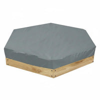 Sun Protection Hexagonal Sandbox Cover 210D Material Hexagon Sandpit Cover Dustproof Waterproof Sandbox Tarp All-Season Use for Backyard
