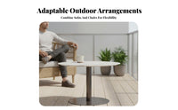4 Pieces 4-Piece Woven Sofa Set Nordic Design Patio Furniture luxuriously soft pads colorfast Resistant for Families, Balcony