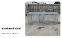 Large Metal Chicken Coop Lockable Door Metal Mesh Small Mammal Cage Locking Mechanism Heavy Duty Animal Cage for Farmers, Rural Resident S