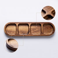 Wooden Condiment Dish Sturdy Sauce Dish Compact Dipping Bowl Mini for Barbecue