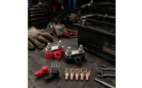 Two-postStud Battery Terminal Connector with Shielded Covers Secure Battery Terminal with Shielded Caps Easy to Use Compatible for DIYers