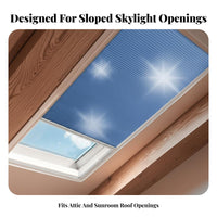 Cellular Roof Window Covering Heat Insulation Sloped Roof Window Shade Roof Window Cellular Shade Protection Inclined Window