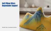 Artistic Peak Backrest Pillow for Living Room Sofa, Creative Waist Cushion, Soft Support for Office