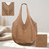Slouchy Knitted Tote Bag Bohemian Summer Tote Bag Roomy Spacious for Women