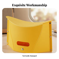 extra-slim Flat-Folding Stool Space-Saving foldable Stool Lightweight Portable Seating Built-in grip for journeyers, Commuters, journey, Camping, Commuting, Hiking