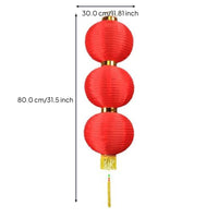 Red Lantern String Lights Waterproof Outdoor Lanterns