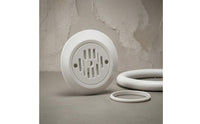 White Pool Inlet Outlet Fitting ABS Plastic Swimming Pool Inlet Fitting Low-Height Replacement Part Slotted Grille
