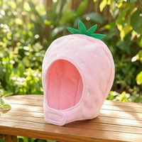 Soft Strawberry Hat Cute Strawberry Hat with Chin Strap Funny Headwear Novelty for Cosplayers, Cosplay, Costume Parties, Photo Shoots